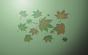 обоя векторная графика, природа , nature, листья, фон