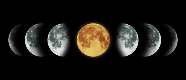 Обои картинки фото космос, луна, moon, colors, satellite