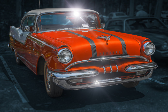 Обои картинки фото 1955 pontiac star chief, автомобили, pontiac, ретро