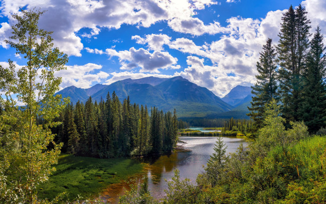 Обои картинки фото banff national park, canada, alberta, природа, реки, озера, banff, national, park