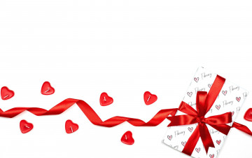 Картинка праздничные день+святого+валентина +сердечки +любовь лента конверт свечи сердечки