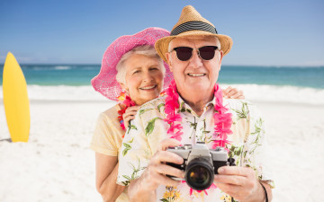 Картинка разное мужчина+женщина пара фотоаппарат камера море пляж