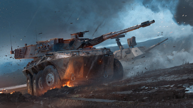 Обои картинки фото видео игры, war thunder, танки, грязь