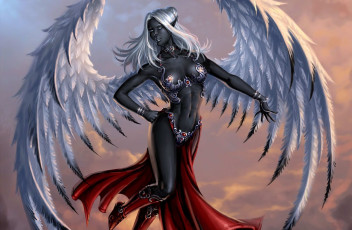 Картинка фэнтези ангелы эльфийка
