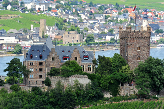 Обои картинки фото города, дворцы, замки, крепости, германия, burg, klopp, in, bingen