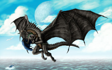 Картинка фэнтези драконы крылья