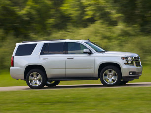 обоя автомобили, chevrolet, светлый, lt, tahoe, 2015г