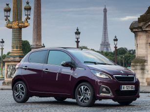 обоя автомобили, peugeot, вишневый, 2014г, 5-door, top, 108