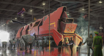 Картинка фэнтези транспортные+средства локомотив