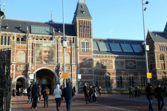 обоя города, амстердам , нидерланды, туристы