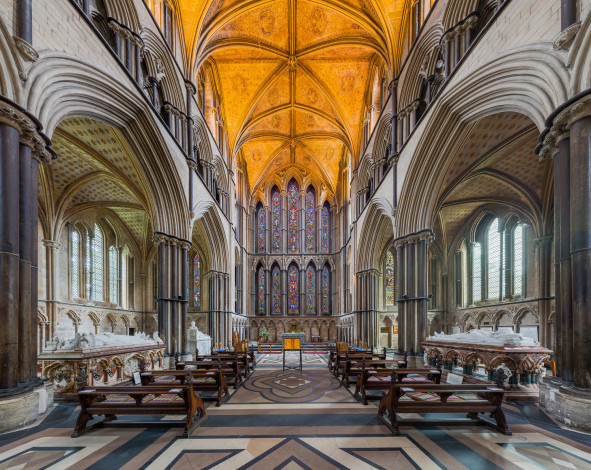 Обои картинки фото worcester cathedral lady chapel, интерьер, убранство,  роспись храма, собор