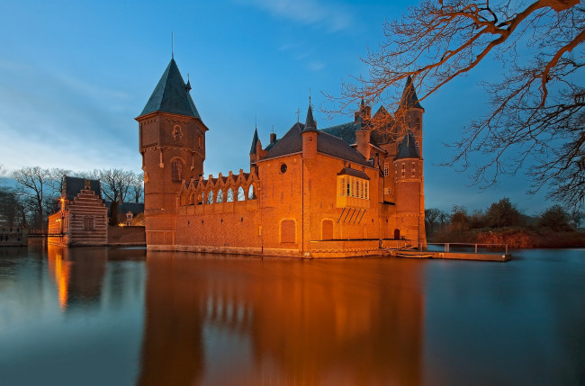 Обои картинки фото города, - дворцы,  замки,  крепости, heeswijk, castle, netherlands, замок, хейсвик, нидерланды, ров, вода
