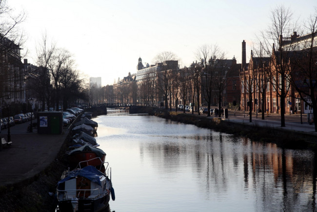 Обои картинки фото города, амстердам , нидерланды, канал, мост