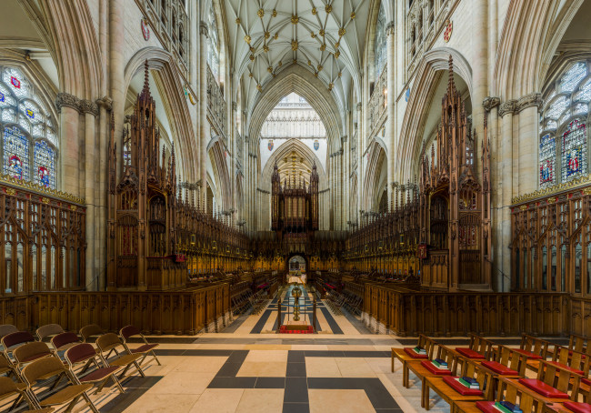 Обои картинки фото york minster choir, интерьер, холлы,  лестницы,  корридоры, лекционная