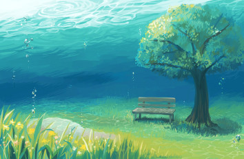 Картинка аниме unknown +другое вода дерево