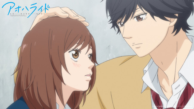 Обои картинки фото аниме, ao haru ride, пара