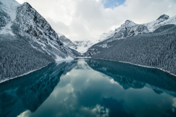 Картинка природа реки озера зима лес горы