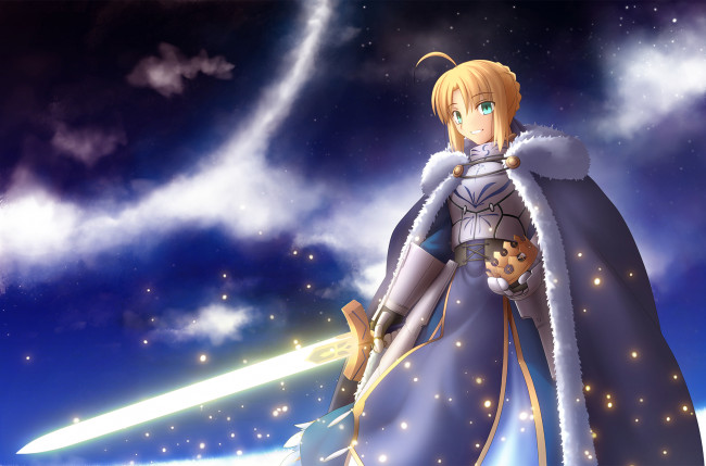 Обои картинки фото аниме, fate, stay night, saber