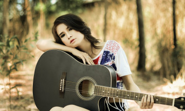 Картинка музыка -другое взгляд девушка гитара