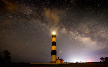 Картинка природа маяки маяк звезды млечный путь