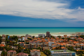 Картинка города -+панорамы море город побережье