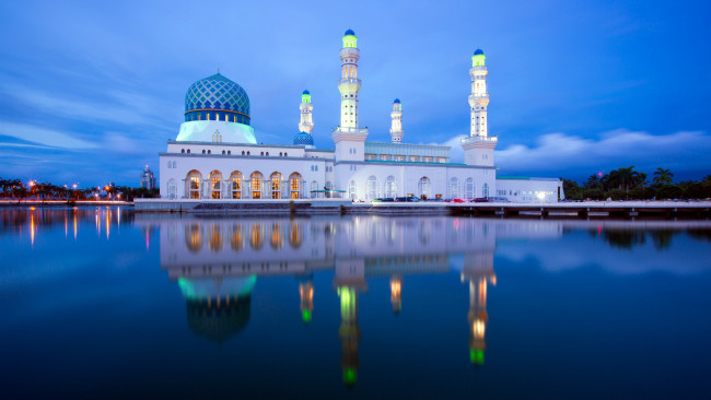 Обои картинки фото kota kinabalu city mosque, города, - мечети,  медресе, kota, kinabalu, city, mosque