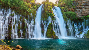 Картинка красота природа водопады скалы водопад поток