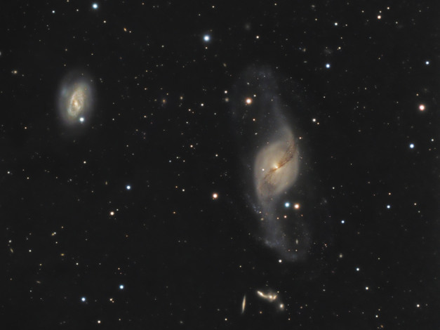 Обои картинки фото ngc, 3718, 3729, космос, галактики, туманности