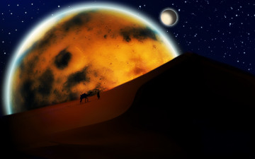 Картинка разное компьютерный дизайн верблюд планеты поверхность