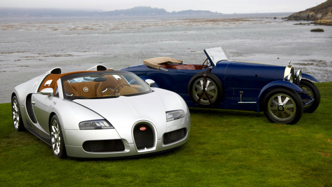 Обои картинки фото автомобили, bugatti, buggati, veyron, gran, sport, серебристый, родстер, кабриолет, ретро, классика