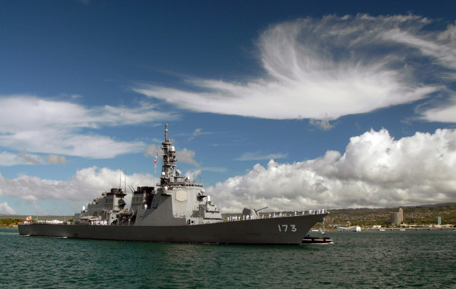 Обои картинки фото jds, kongo, корабли, крейсеры, линкоры, эсминцы, эсминец, силы, самообороны, Япония