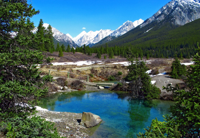 Обои картинки фото banff, canada, природа, горы, озеро, парк, деревья