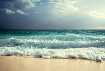 Картинка природа побережье волны море берег брызги