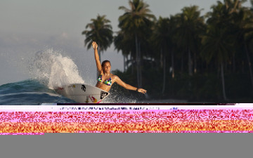 Картинка спорт серфинг волна фон доска взгляд девушка