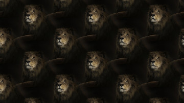 Картинка разное компьютерный+дизайн грива лев