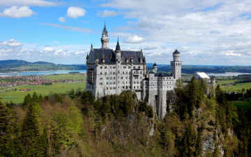 обоя neuschwanstein fairytale castle, города, замок нойшванштайн , германия, замок, панорама