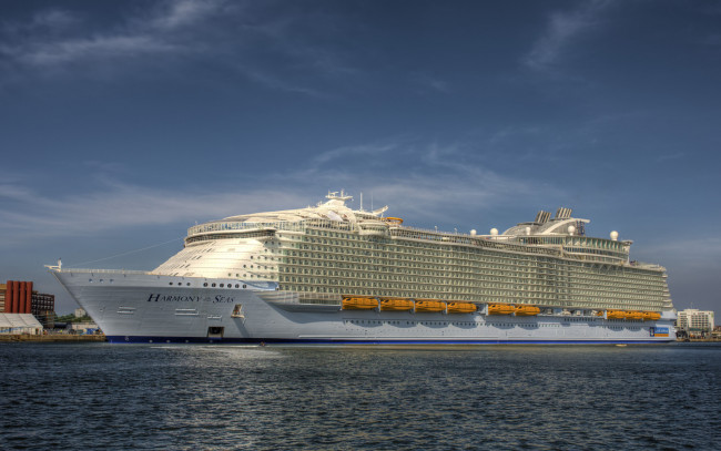 Обои картинки фото harmony of the seas, корабли, лайнеры, лайнер, круиз