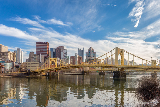 Обои картинки фото pittsburgh in late winter, города, питтсбург , сша, небоскребы, панорама