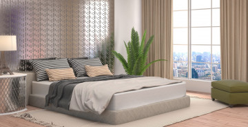Картинка 3д+графика реализм+ realism интерьер спальня модерн дизайн