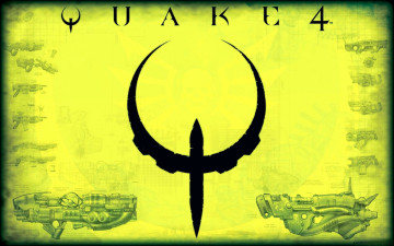 обоя видео игры, quake 4, знак, оружие
