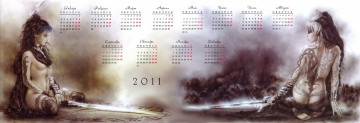Картинка календари фэнтези ню девушки мечи тату