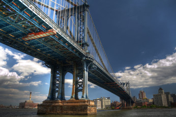 Картинка города нью йорк сша new york city manhattan bridge манхэттенский мост