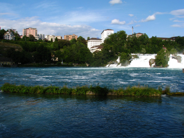 Обои картинки фото rhine, falls, switzerland, природа, водопады