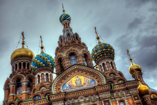 Обои картинки фото города, санкт, петербург, петергоф, россия, купола, спас, на, крови, иконы