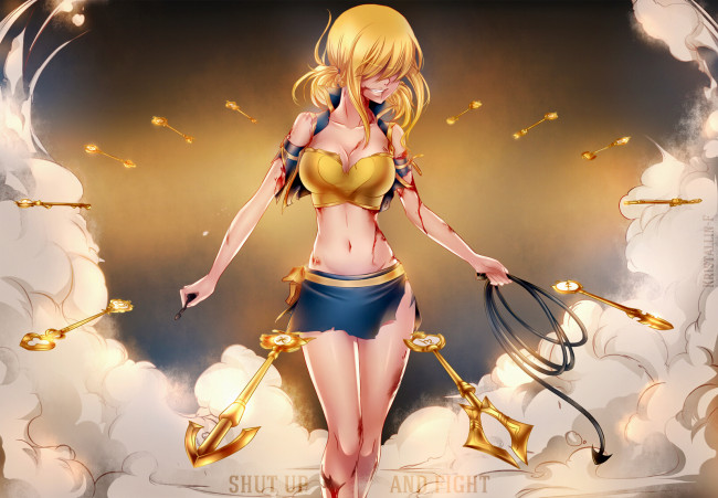 Обои картинки фото аниме, fairy, tail, lucy, heartfilia