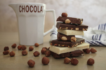 Картинка еда конфеты шоколад сладости фундук