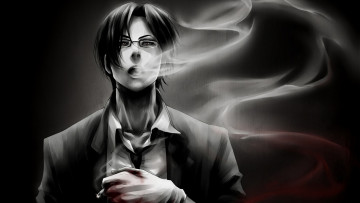 Картинка аниме *unknown+ другое парень кровь дым