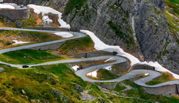 Картинка природа дороги горы шоссе серпантин