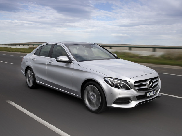 Обои картинки фото автомобили, mercedes-benz, c, 200, avantgarde, line, au-spec, w205, 2014г, светлый