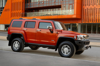 Картинка автомобили hummer красный au-spec h3